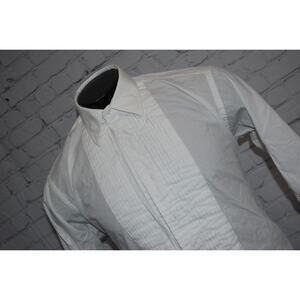Gitman Bros Tuxedo Dress Shirt Mens Size Medium 15.5 - 33 White French Cuffs